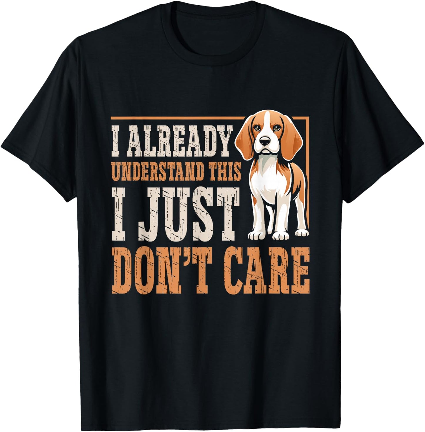 Puppy Beagle Dog Beagle I Just Dont Care Men Women Kids T-Shirt - T-Shirt | Black