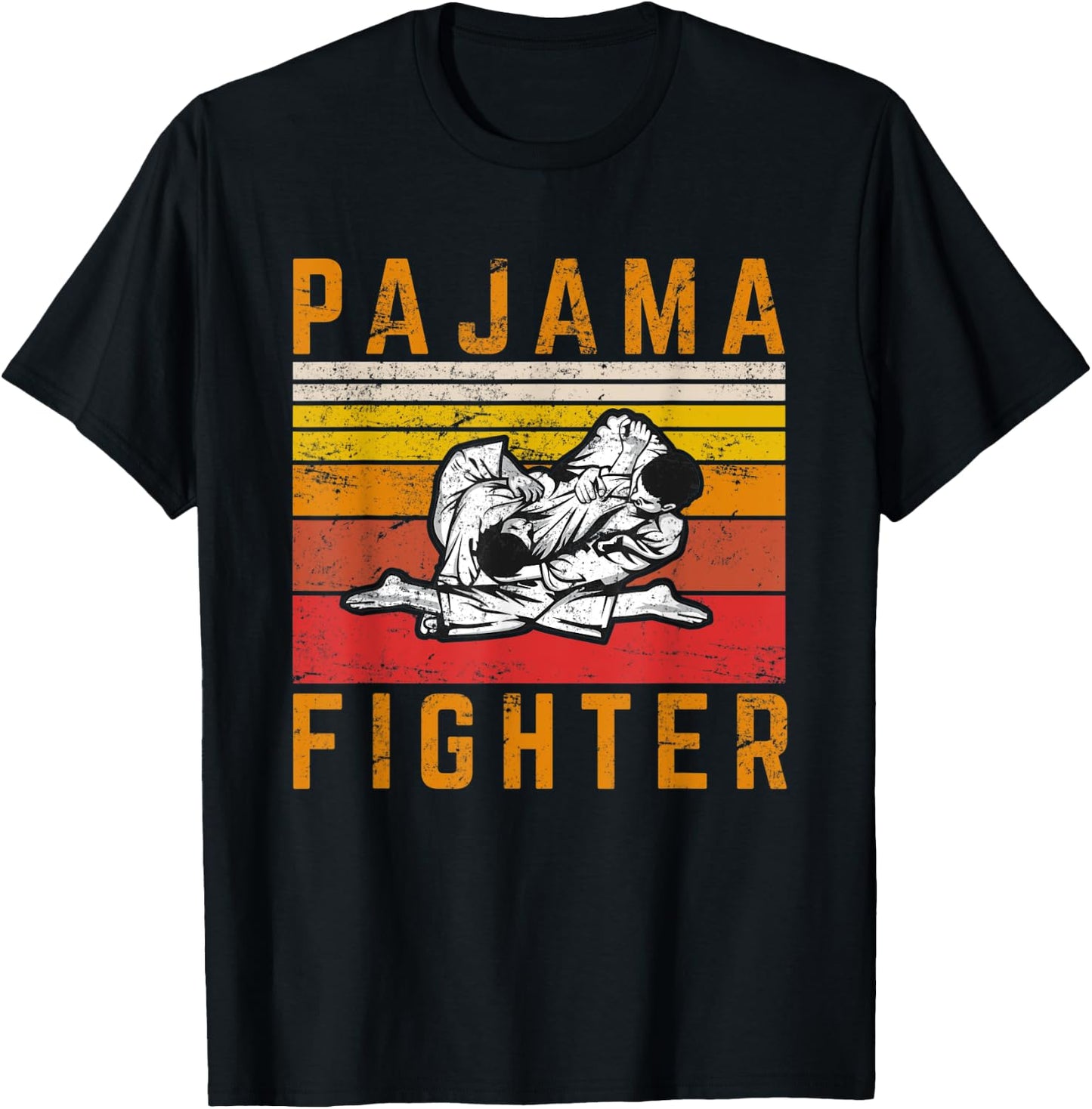 Pajama Fighter Brazilian Jiu Jitsu BJJ JiuJitsu Jiu-Jitsu T-Shirt - T-Shirt | Black