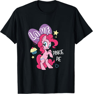 Kids My Little Pony: Friendship Is Magic Love Pinkie Pie Logo T-Shirt - T-Shirt | Black