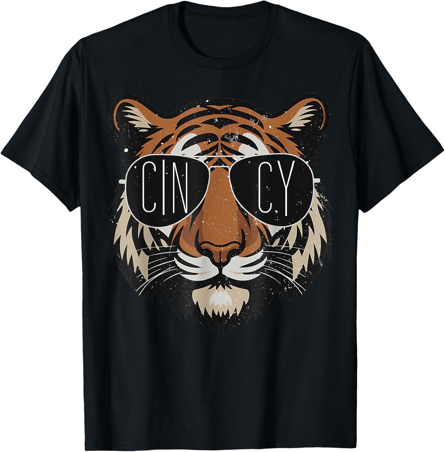 Touchdown American Football Game Day Thanksgiving Tiger T-Shirt - T-Shirt | Black
