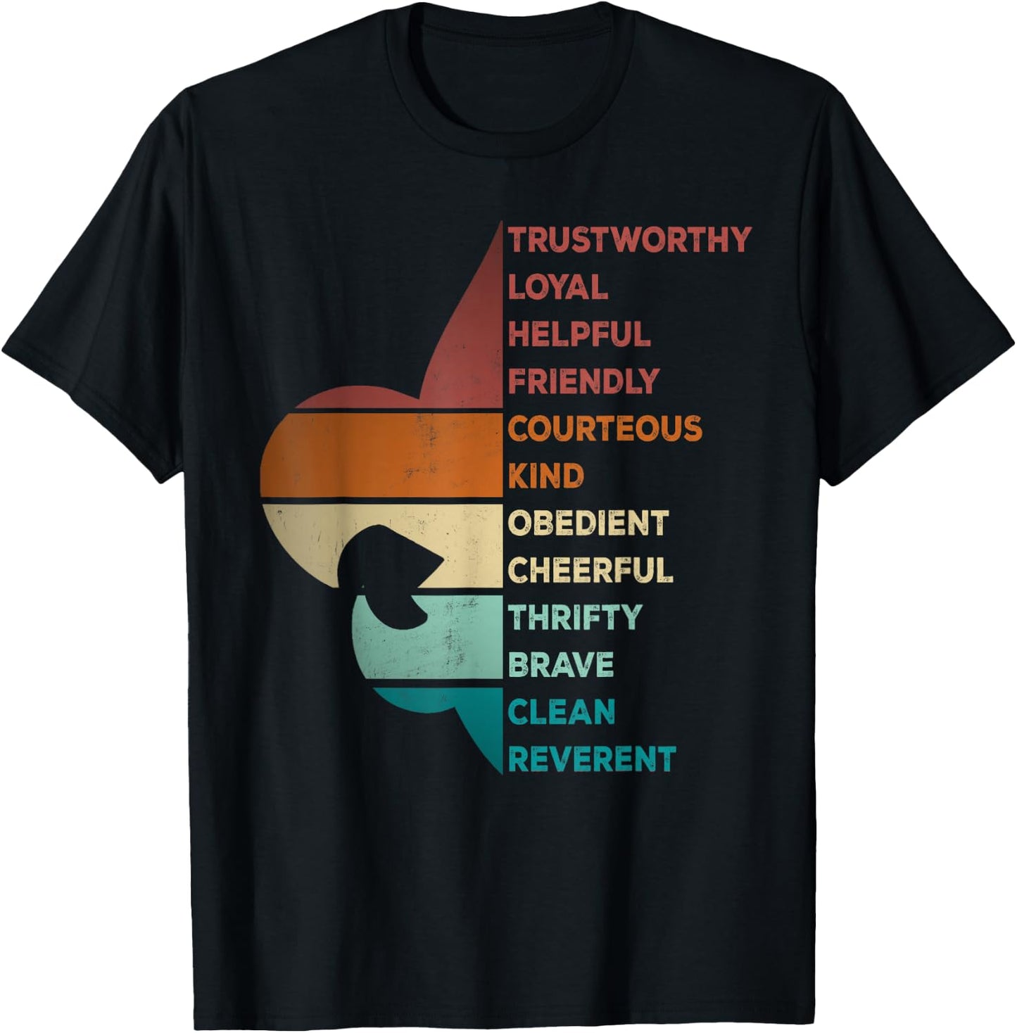 Cool Retro Vintage Style Scouting Law T-Shirt - T-Shirt | Black