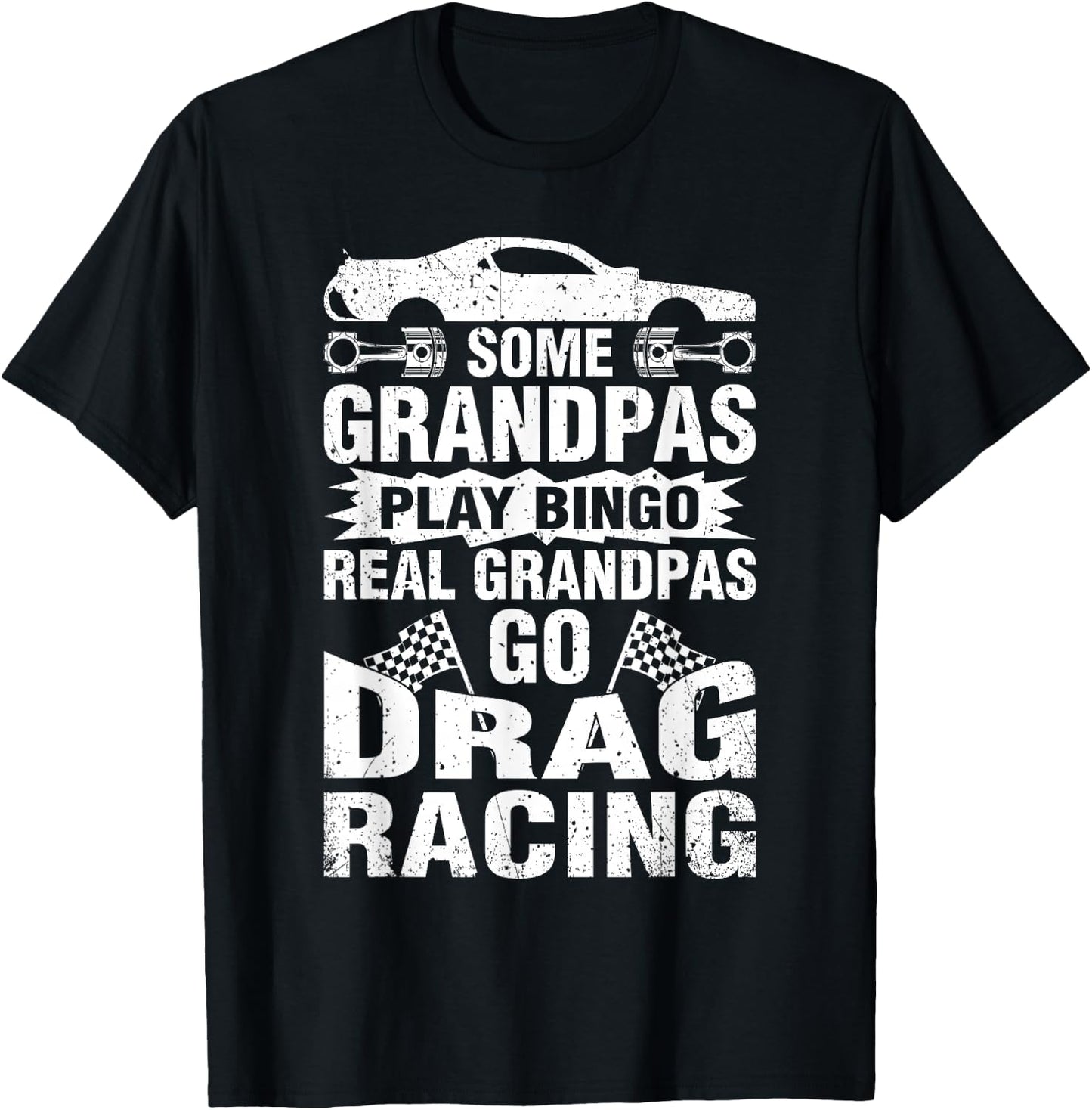Drag Racing Grandpa Car Lover for Grandfathers MM Small T-Shirt - T-Shirt | Black