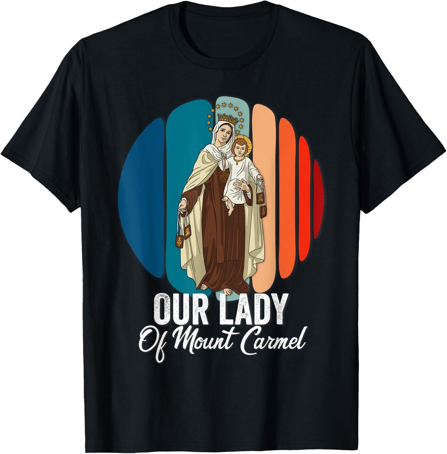 Our Lady of Mount Carmel Marian Catholic T-Shirt - T-Shirt | Black
