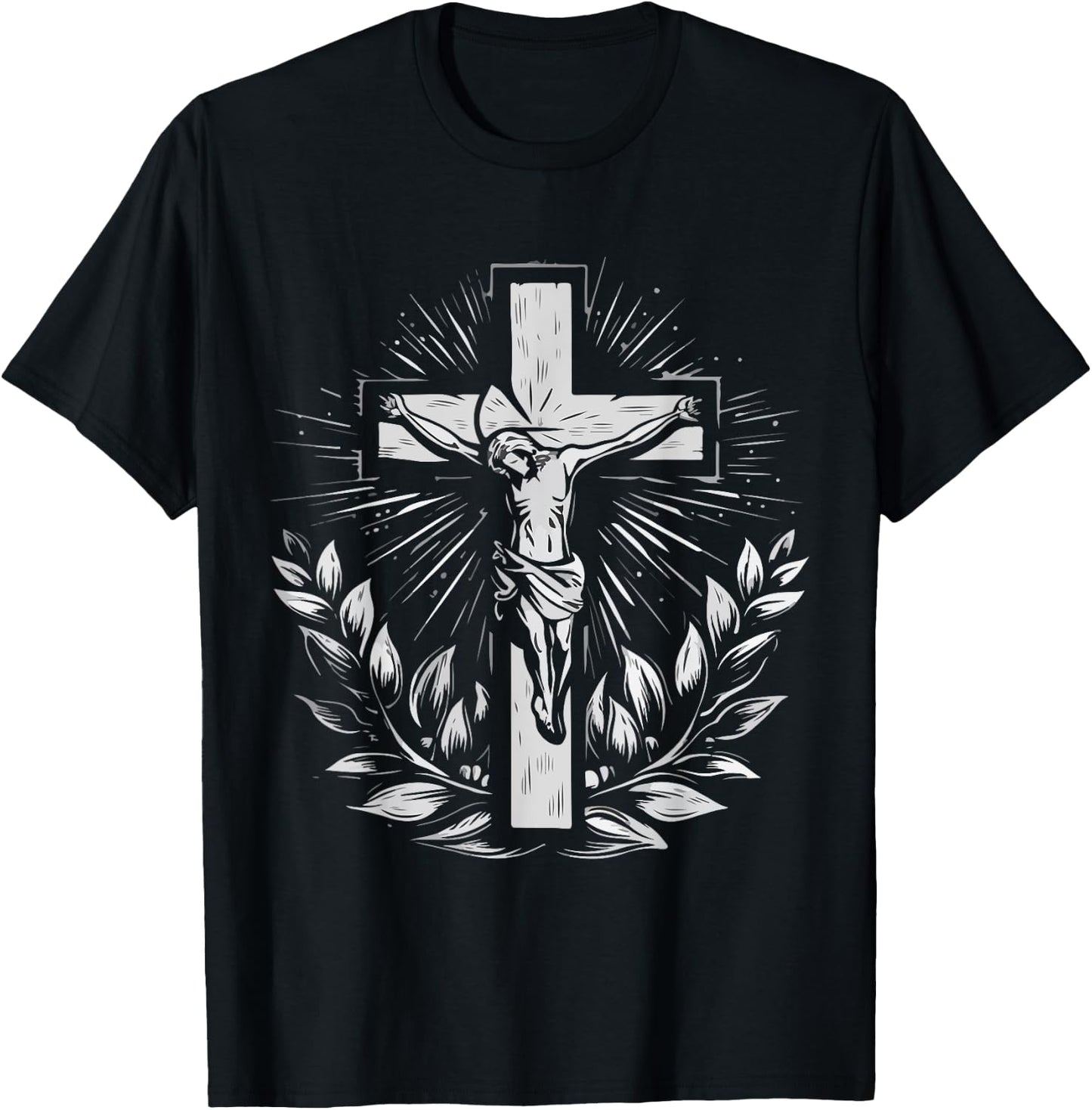 Crucifix Faith Christian Jesus T-Shirt - T-Shirt | Black