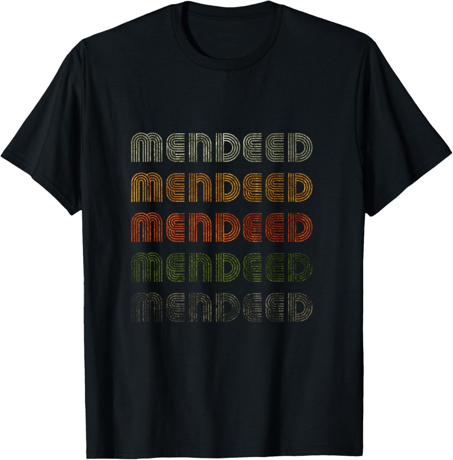 Love Heart Mendeed Grunge Vintage Style Black Mendeed T-Shirt - T-Shirt | Black