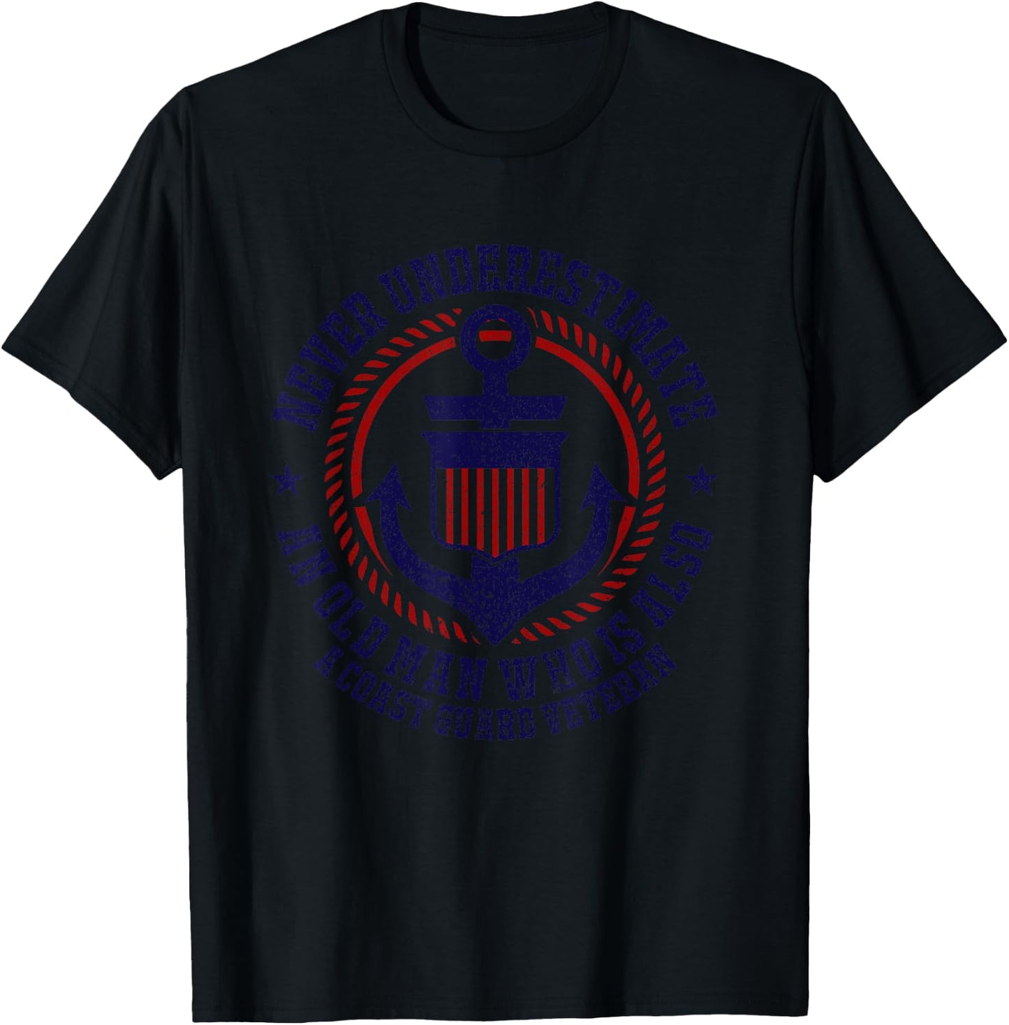Coast Guard Veteran Shirt Funny Auxiliary Retirement Gift T-Shirt - T-Shirt | Black