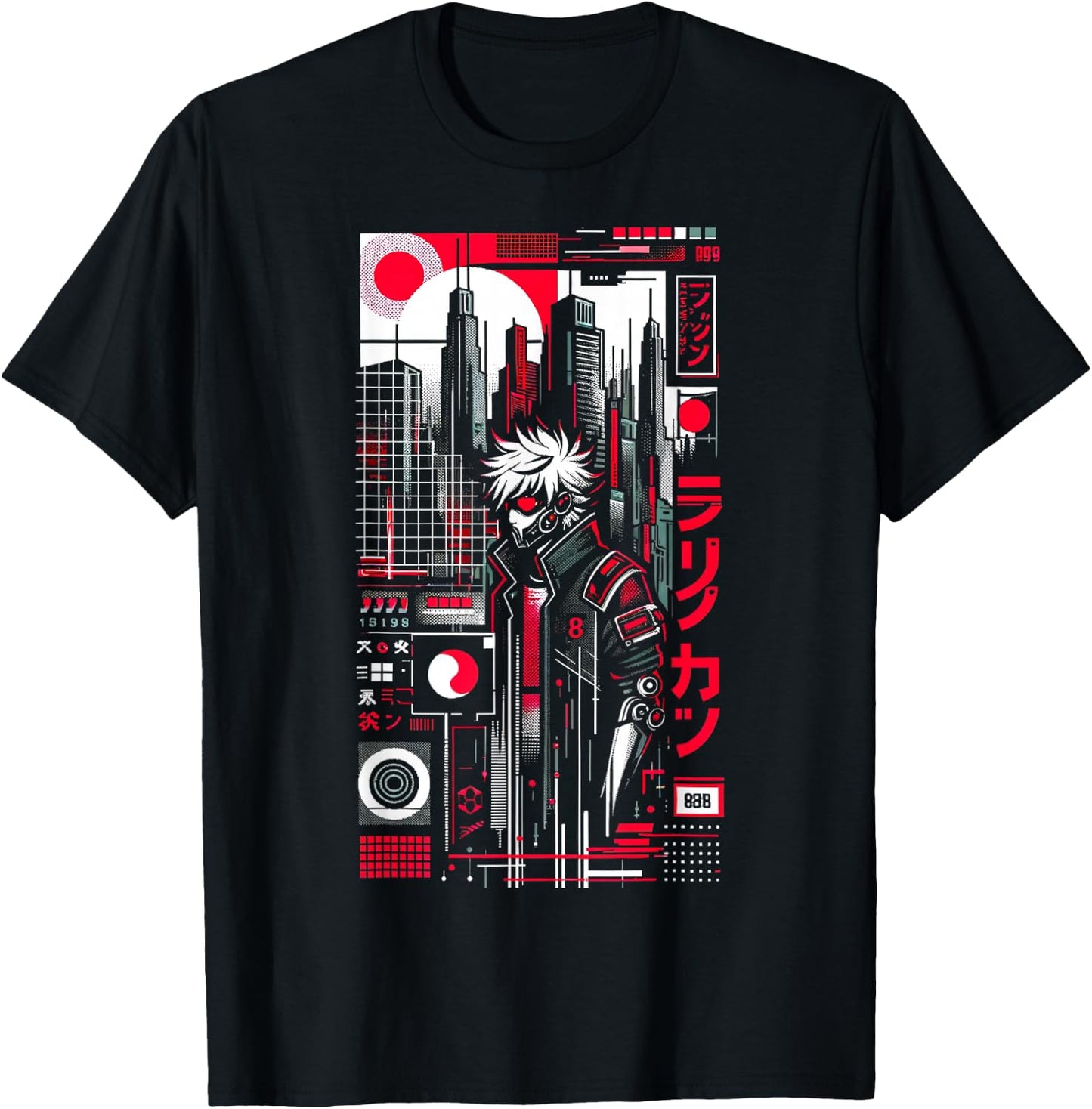 Punk Rock / Cyberpunk / 60 Cities / Men Women Youth Graphic T-Shirt - T-Shirt | Black