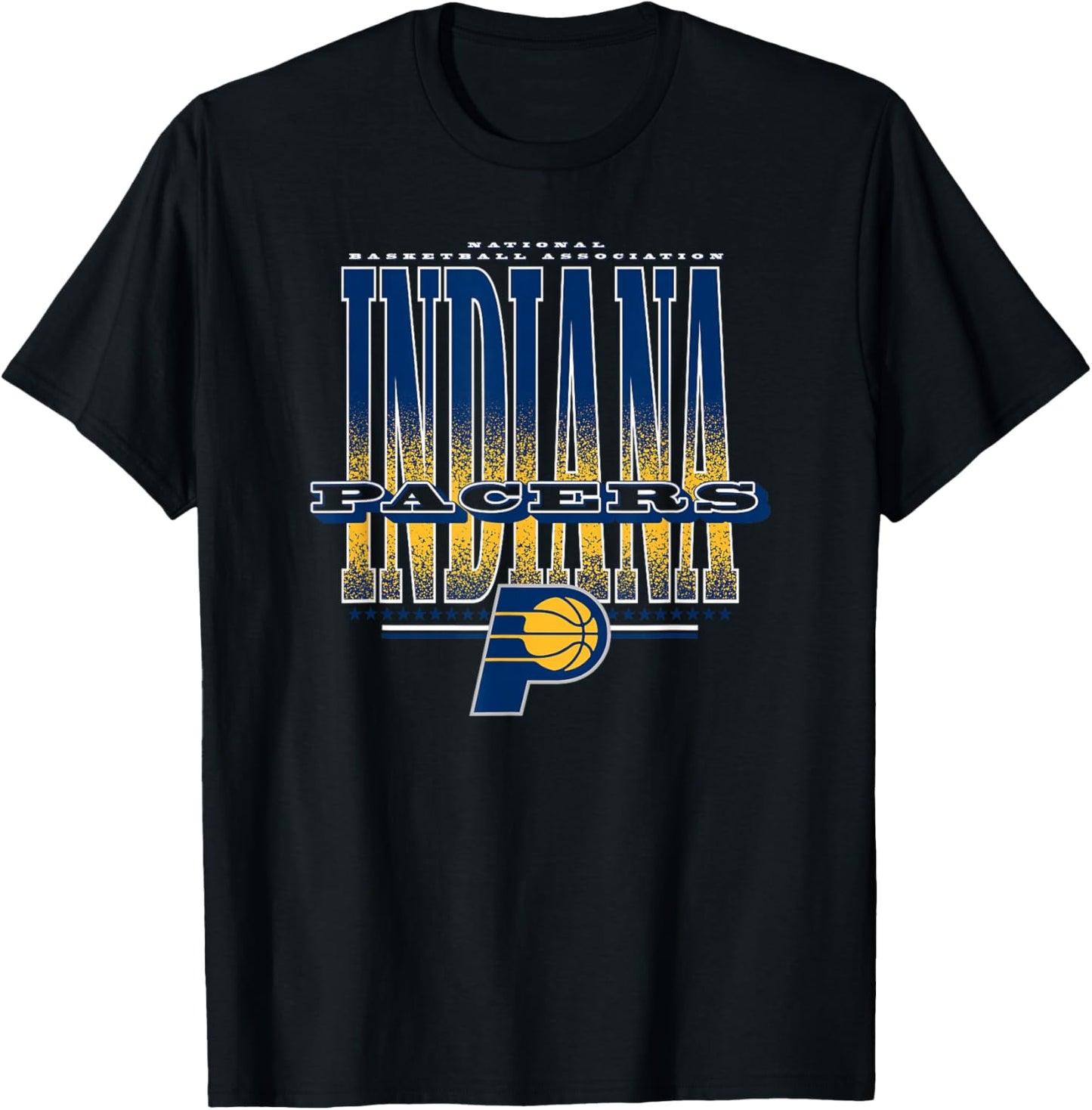 Indiana Pacers NBA Grey Stretchable Polyester , -Adults, Small T-Shirt - T-Shirt | Black