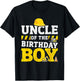 Uncle of the birthday boy matching family construction party T-Shirt - T-Shirt | Black