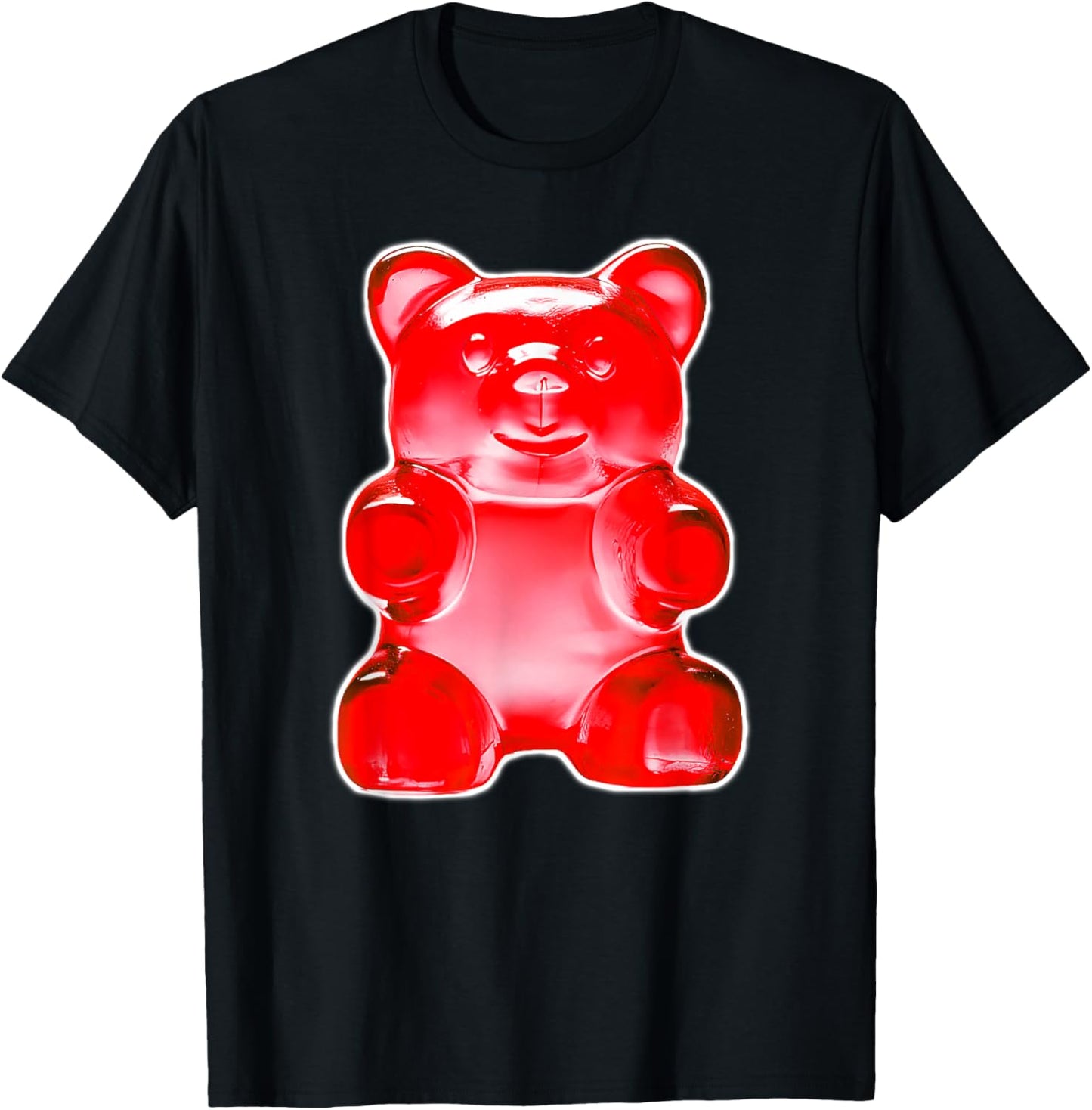 Red Gummy Bear Candy T-Shirt - T-Shirt | Black