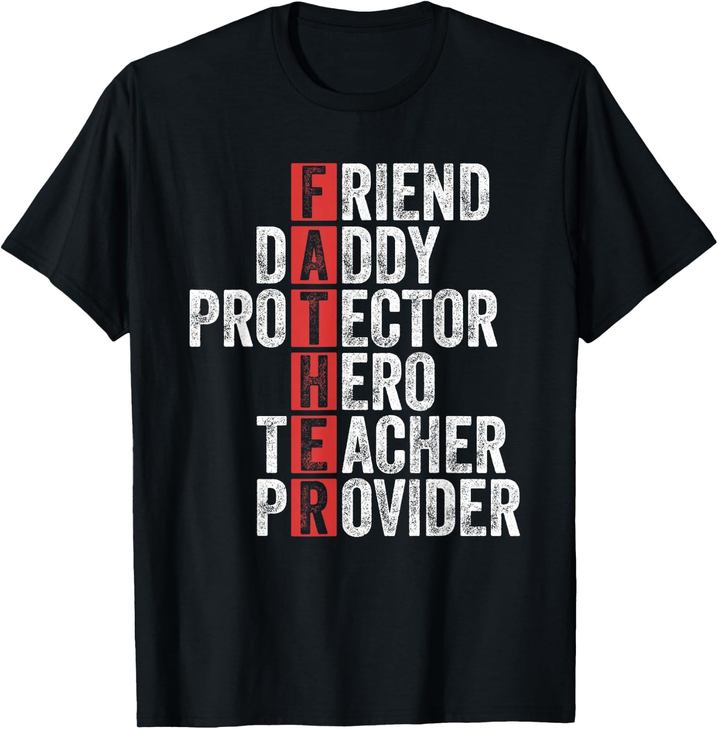 Dad Definition Friend Daddy Protector Hero Teacher Provider Men Women T-Shirt - T-Shirt | Black