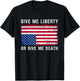 Upside Down American Flag Give Me Liberty Adult USA Freedom T-Shirt - T-Shirt | Black