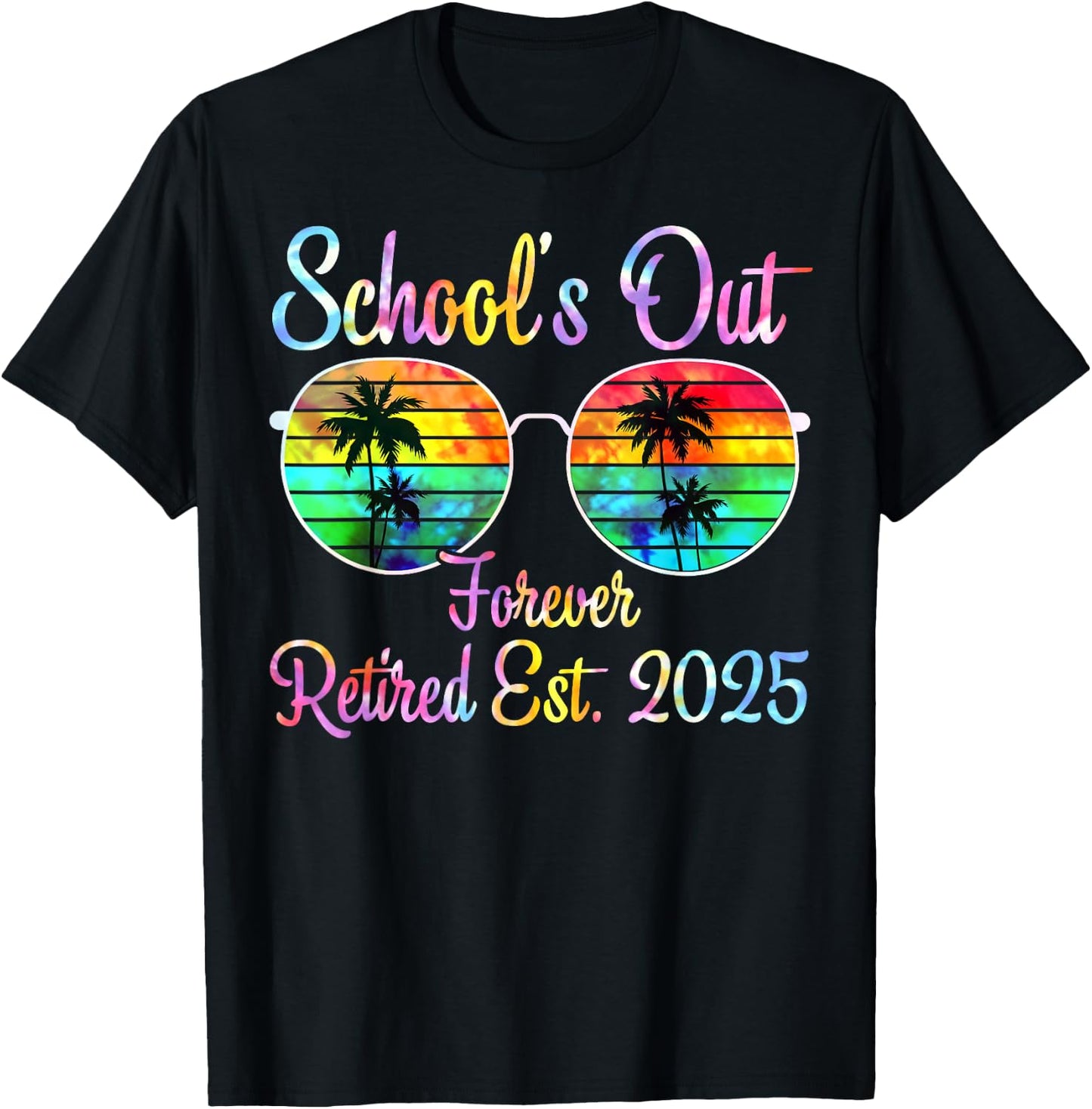Retired Teacher Class of 2025 Retirement Men Women School T-Shirt - T-Shirt | Black