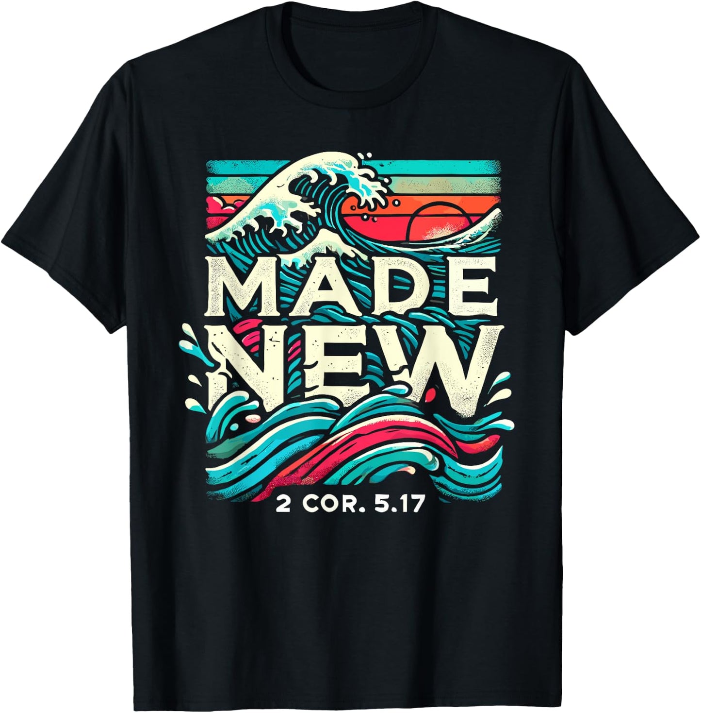 Made New Baptism Shirt Christian Shirts For Youth Baptized T-Shirt - T-Shirt | Black