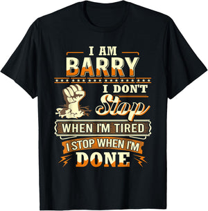 I am Barry Shirt Personalized Barry First Name T-Shirt - T-Shirt | Black