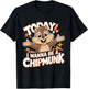 Today I Wanna Be a Chipmunk Funny Cartoon Humor Chipmunk T-Shirt - T-Shirt | Black
