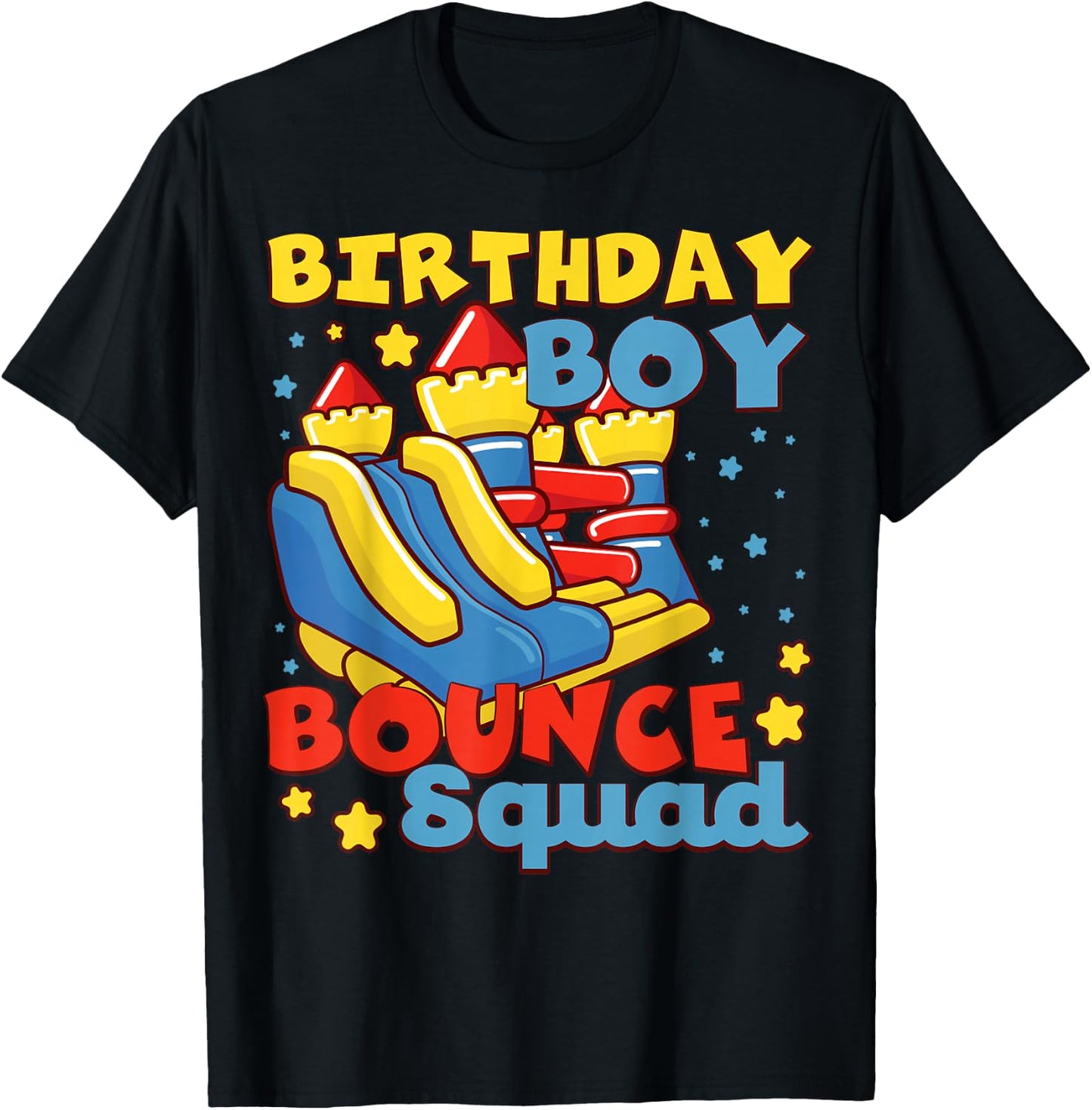 Birthday Boys Bounce Squad Cute Bouncing House Squad T-Shirt - T-Shirt | Black