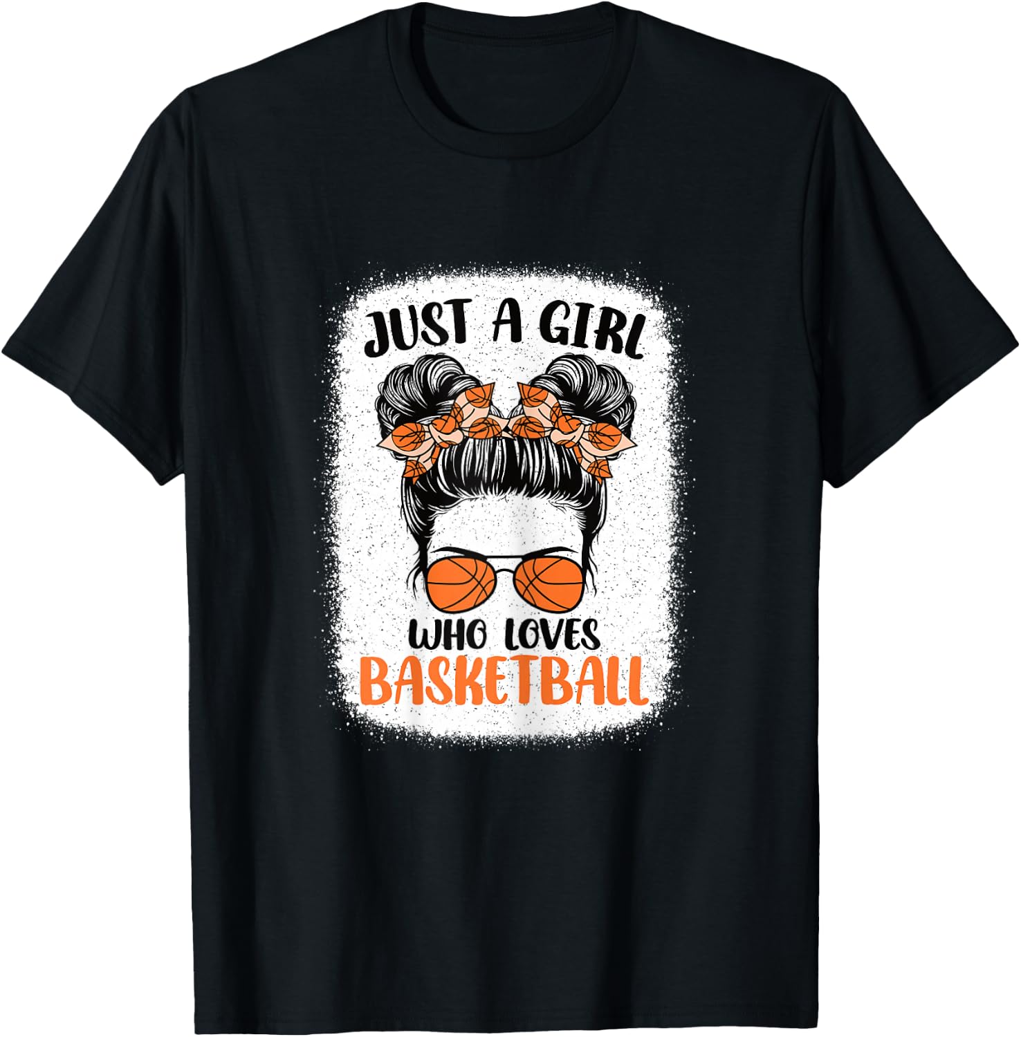 Just A Girl Who Loves Basketball Cute Basketball Player T-Shirt - T-Shirt | Black