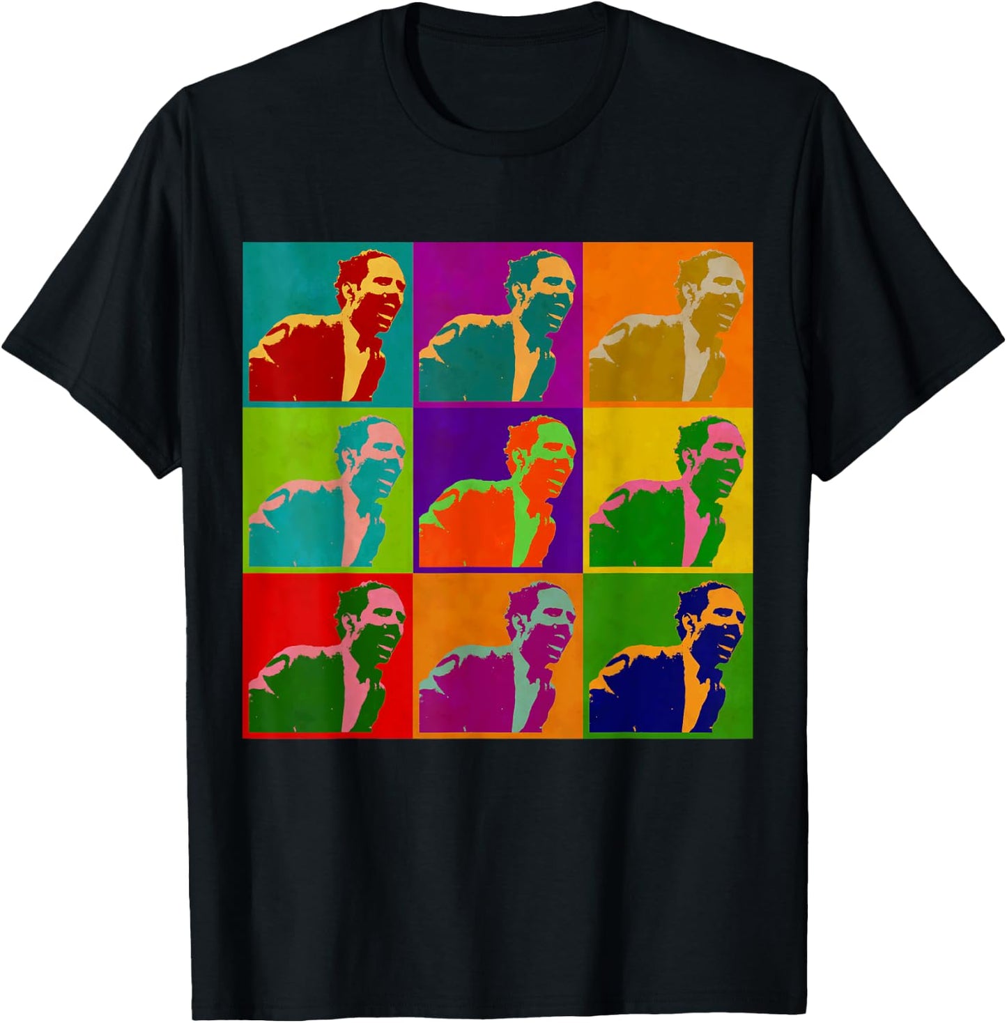 Pedro Albizu Campos Warhol Painting Boricua Puerto Rico Fun T-Shirt - T-Shirt | Black