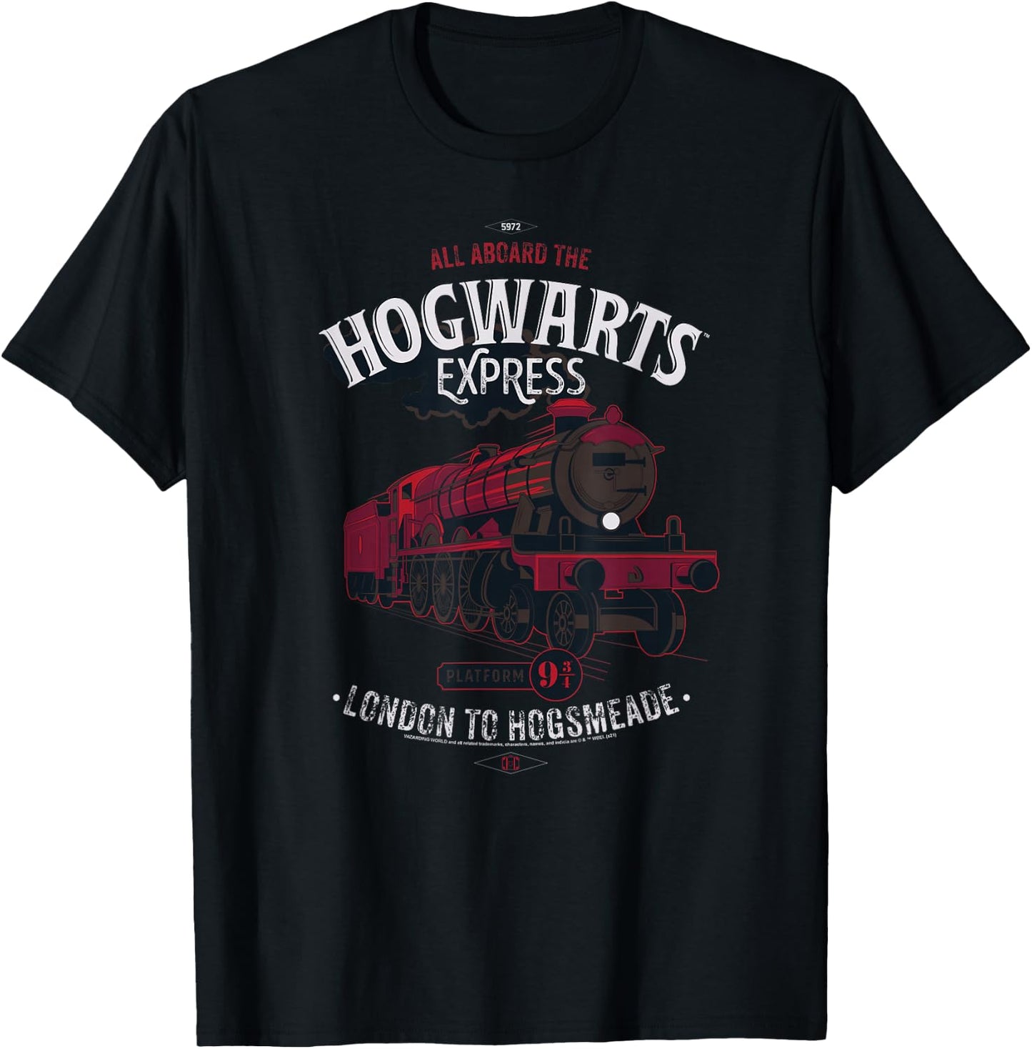 Harry Potter Hogwarts Express All Aboard T-Shirt - T-Shirt | Black