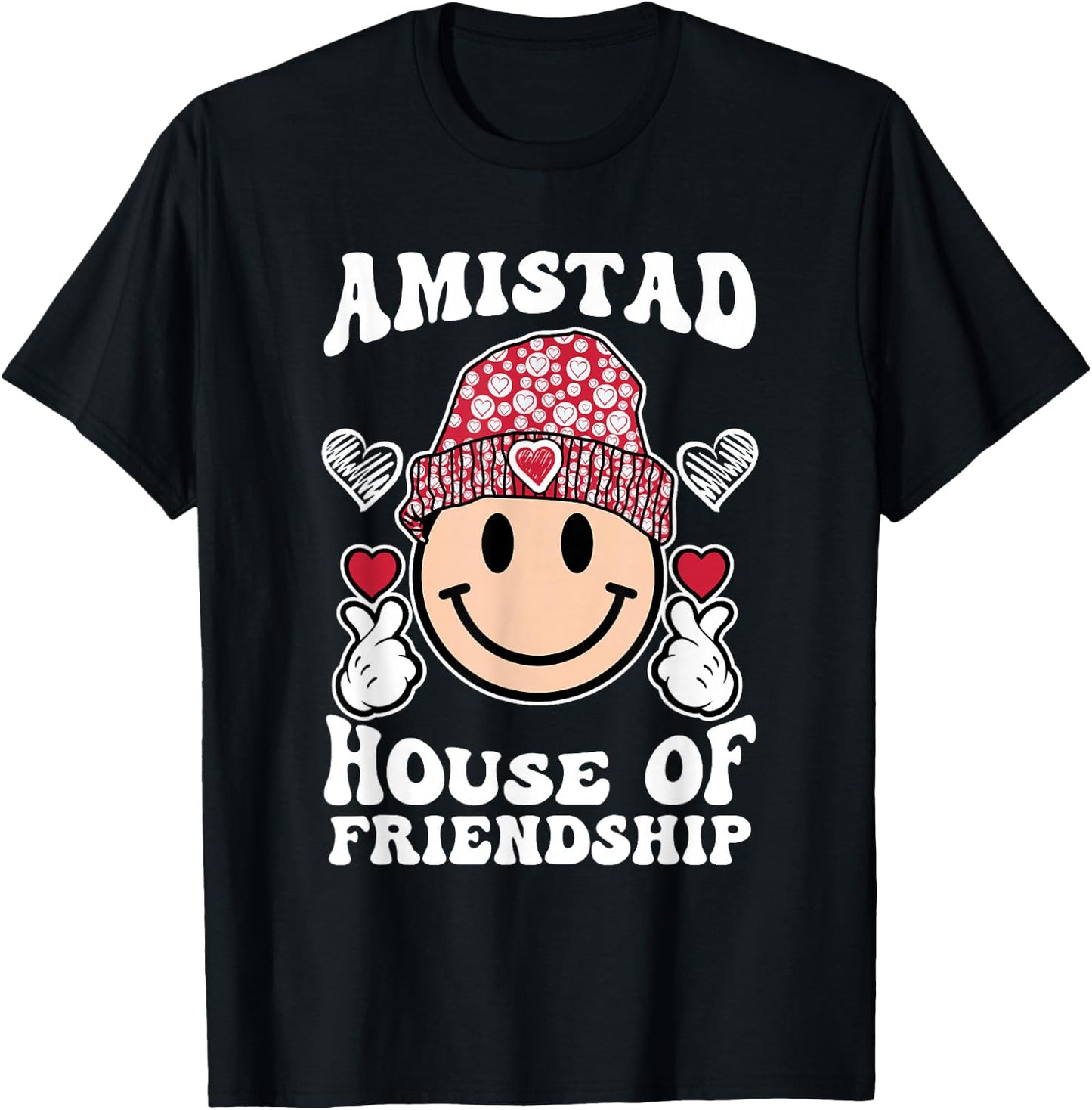 Amistad House Of Friendship Friendly School Spirit Kids T-Shirt - T-Shirt | Black