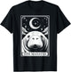 Tarot Card Vintage Crescent Moon Manatee Sea Animal Lovers T-Shirt - T-Shirt | Black