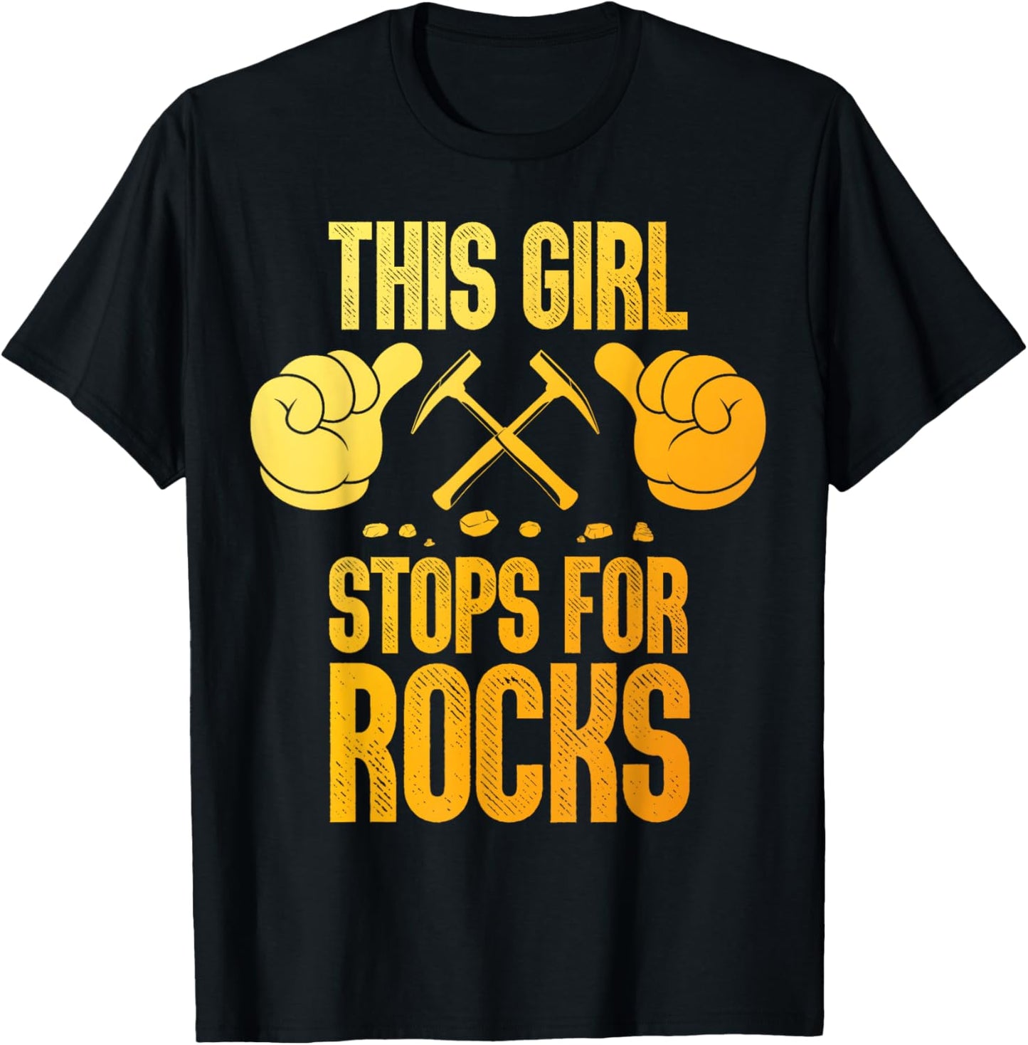 Cool Geology Art Girls Geologist Rock Collector T-Shirt - T-Shirt | Black
