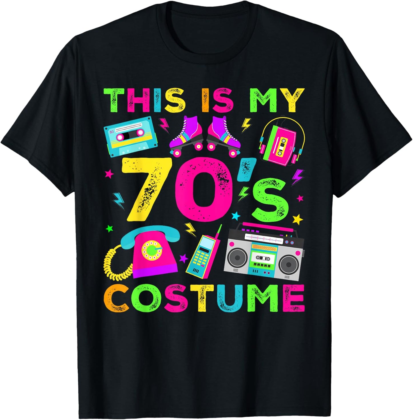 This is my 70's Costume Outfit Seventies Retro Party T-Shirt - T-Shirt | Black