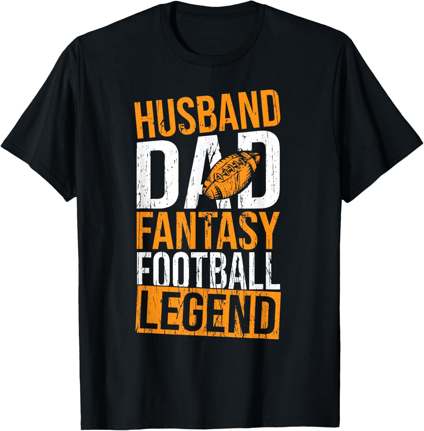 Fantasy Football Legend Flag husband Dad Father's Day T-Shirt - T-Shirt | Black