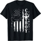 Western Country Men Teen Boy Kid Rodeo Southern Retro Cowboy T-Shirt - T-Shirt | Black