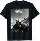Bear Selfie With UFO Hilarious Alien Encounter Meme T-Shirt - T-Shirt | Black