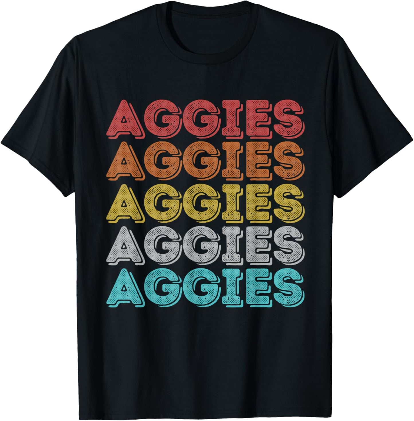 Vintage Retro Aggies T-Shirt - T-Shirt | Black