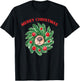 HeadOverHeels For Dogs Comfort Collection & Gear Cute Merry Christmas Wreath Dog Nose T-Shirt - T-Shirt | Black