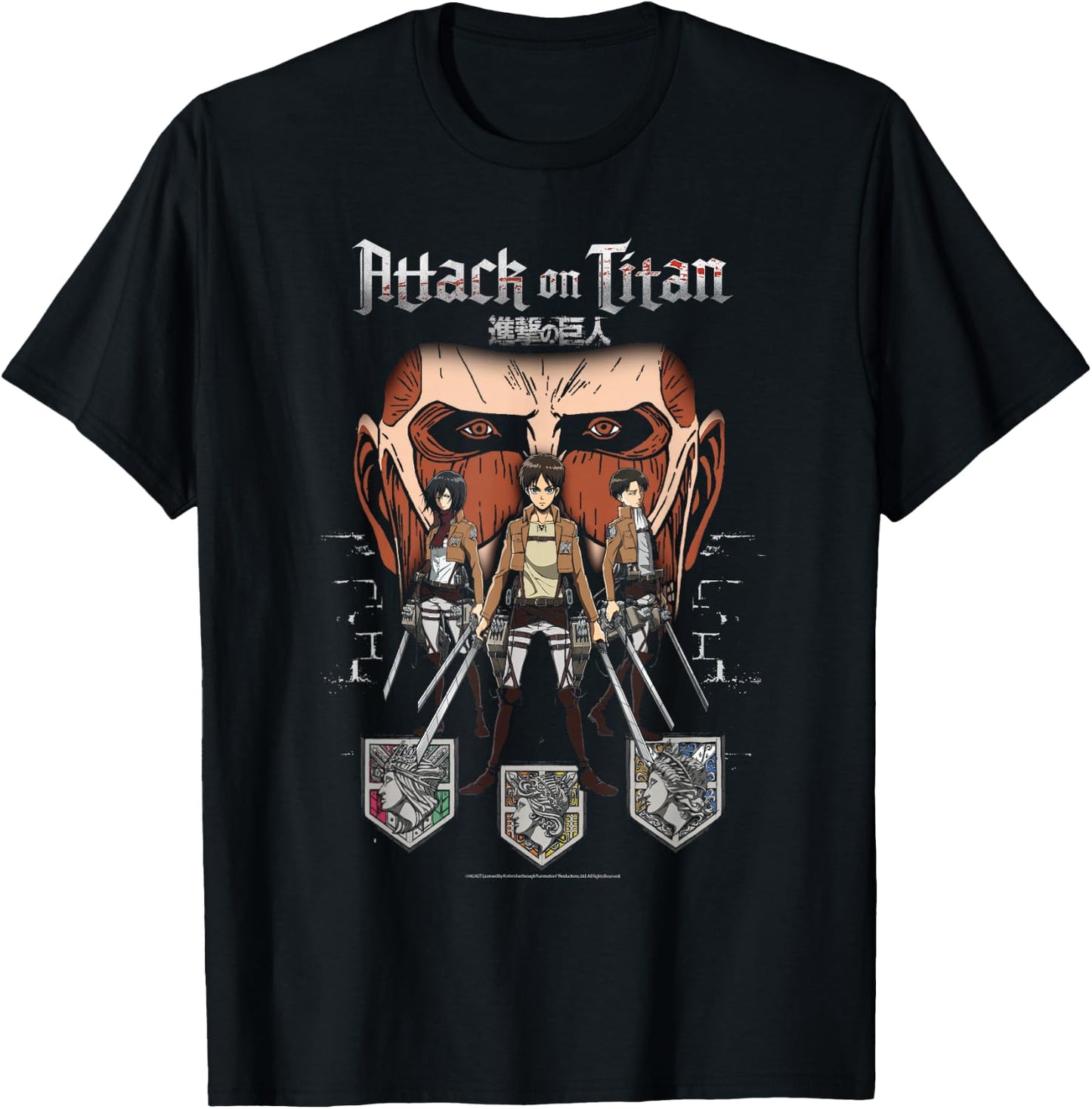 Attack on Titan Titan in Shadows Anime T-Shirt - T-Shirt | Black
