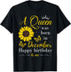 A Queen Was Born in December Women Girls December Birthday T-Shirt - T-Shirt | Black