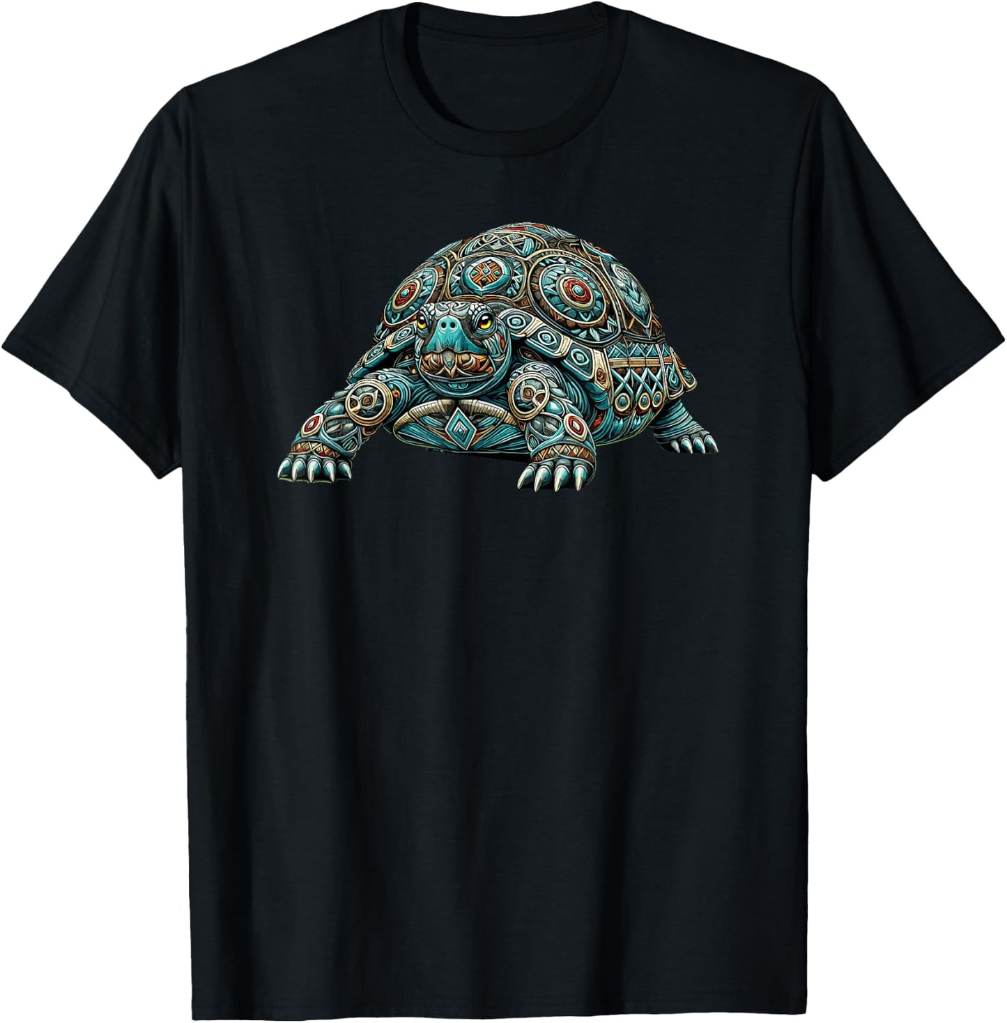 Mandala Art Box Turtle Turtles T-Shirt - T-Shirt | Black