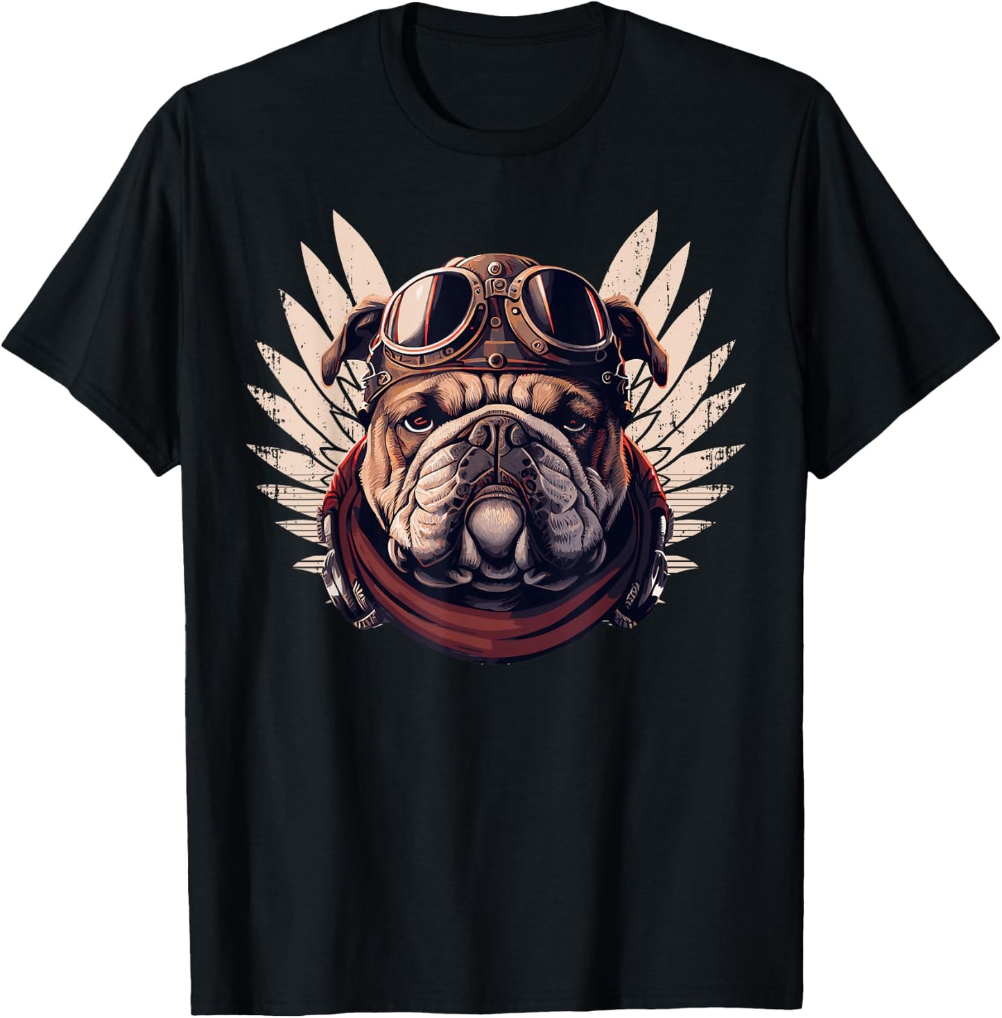 English Bulldog Biker Helmet Motorcycle Aesthetic Women Girls Kids T-Shirt - T-Shirt | Black