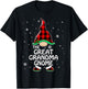 Great grandma Gnome Buffalo Plaid Matching Family Christmas T-Shirt - T-Shirt | Black