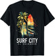 Surf City El Salvador Vintage Surfer T-Shirt - T-Shirt | Black