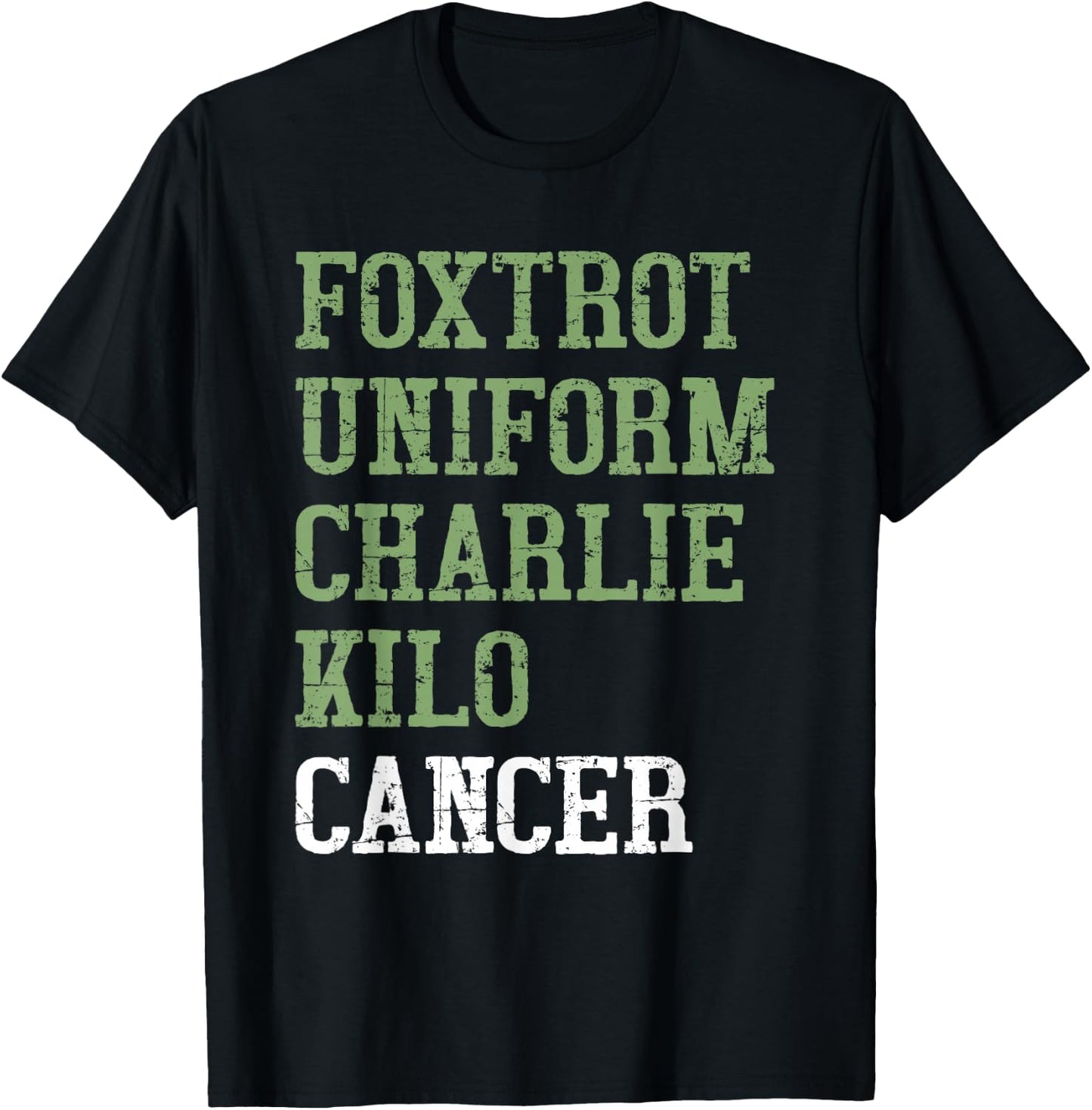 Foxtrot Uniform Charlie Kilo - Fuck Lung Cancer Awareness T-Shirt - T-Shirt | Black