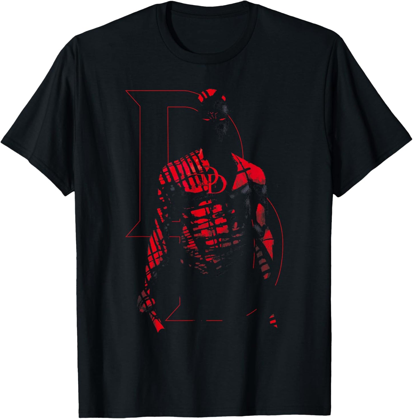 Marvel Comics Retro Daredevil in Red Shadows T-Shirt - T-Shirt | Black