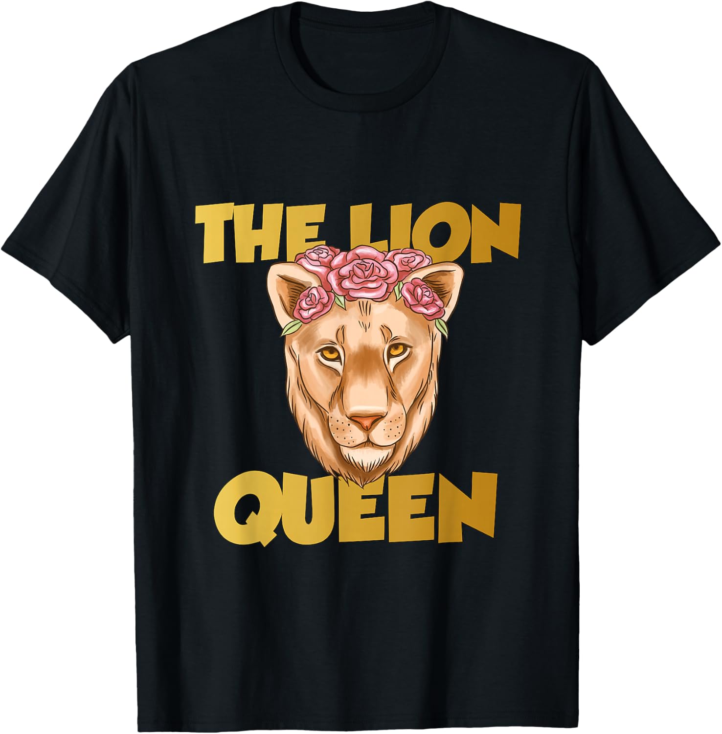 The lion queen strong lion T-Shirt - T-Shirt | Black