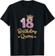 18 Birthday Queen 18th Birthday Queen 18 Years T-Shirt - T-Shirt | Black