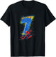 Marvel Super Heroes Spider-Man 7 Year Old Seventh Birthday T-Shirt - T-Shirt | Black