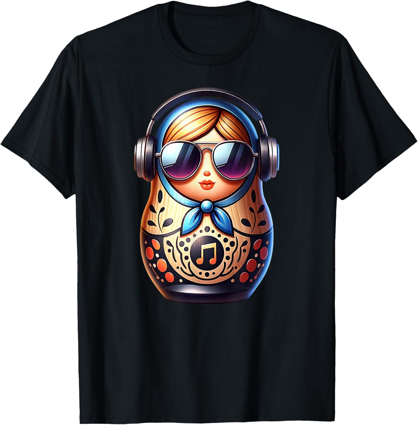 Russian Matryoshka Music Russia Russian Matryoshka T-Shirt - T-Shirt | Black