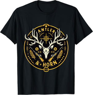 Antler & Horn Logo T-Shirt - T-Shirt | Black