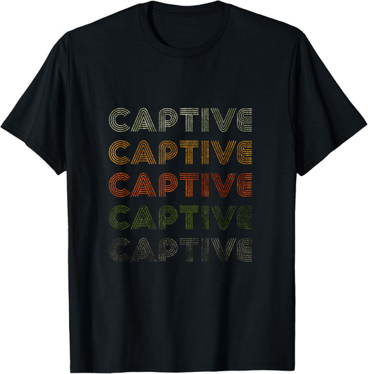 Love Heart Captive Grunge Vintage Style Black Captive T-Shirt - T-Shirt | Black