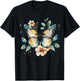 Butterfly With Flowers I Aesthetic Butterfly T-Shirt - T-Shirt | Black