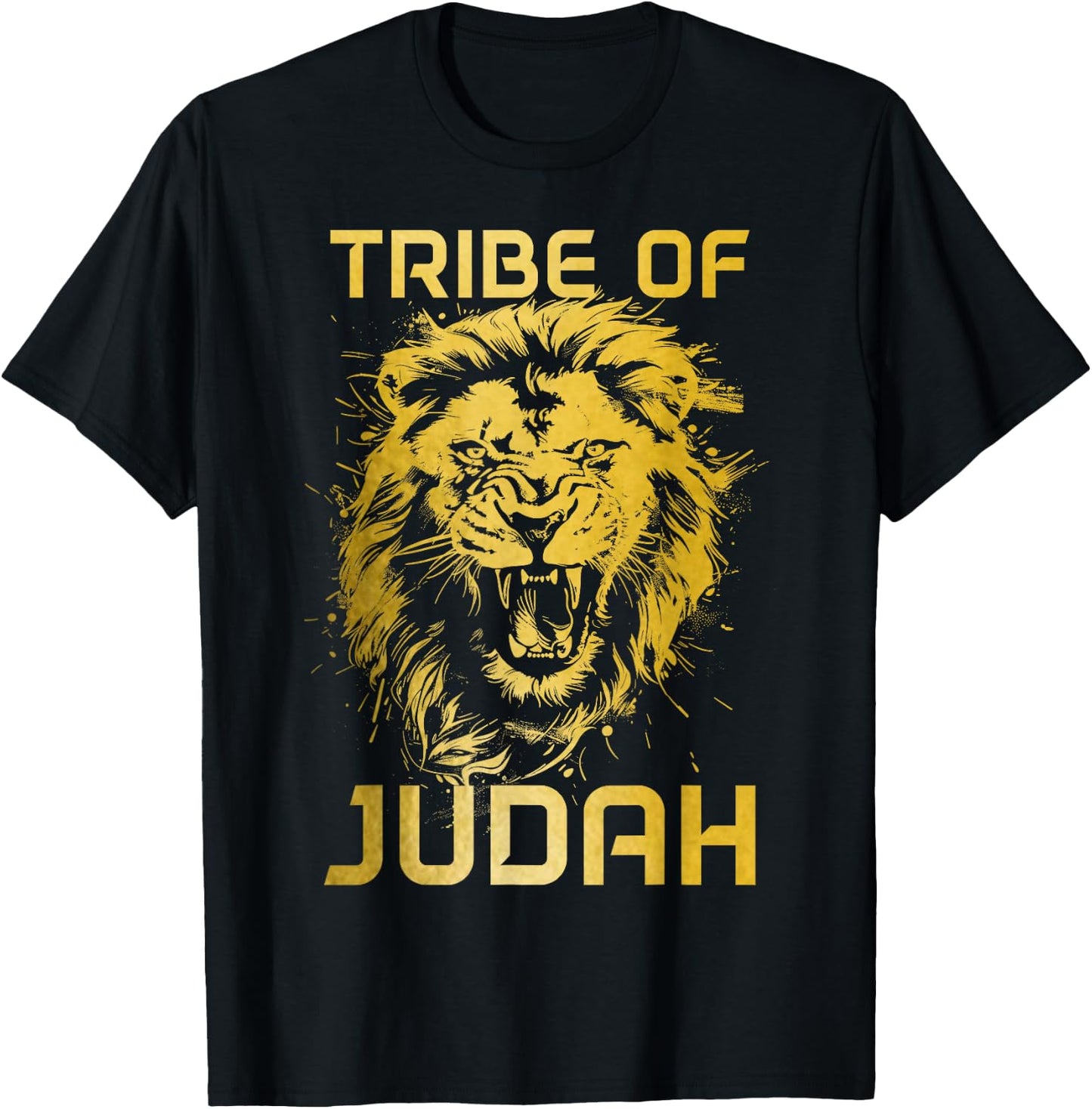 Lion Of Judah Tribe Hebrew Israelite Christian Jewish YHWH T-Shirt - T-Shirt | Black