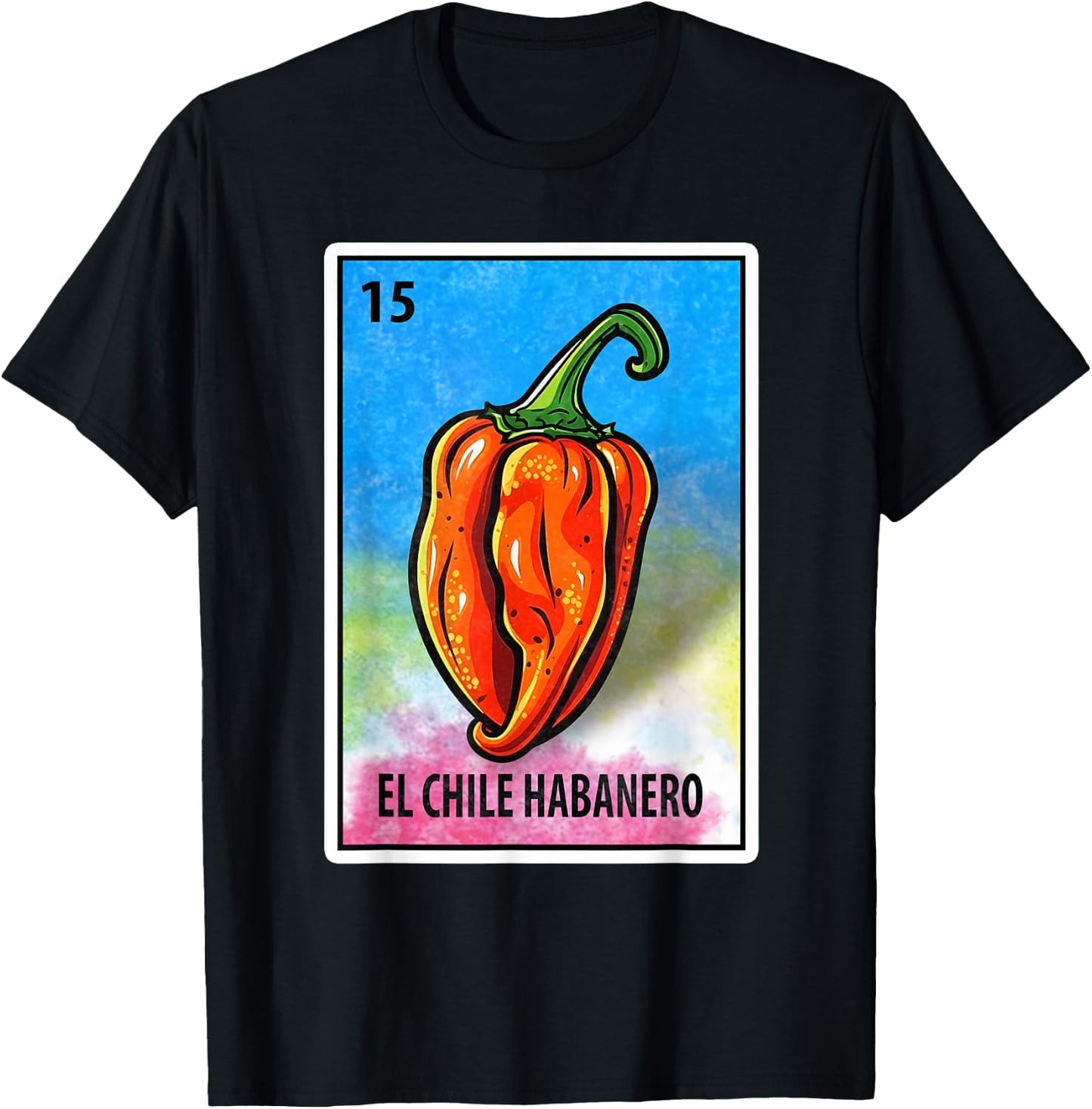 Mexican Bingo El Chile Habanero T-Shirt - T-Shirt | Black